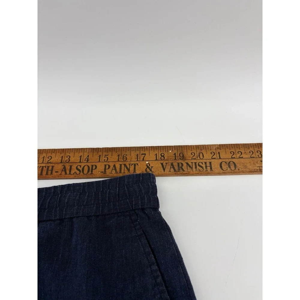 Hart Schaffner Marx Shorts, Navy Linen Blend, Casual, Pull-On, Men's Size 38
